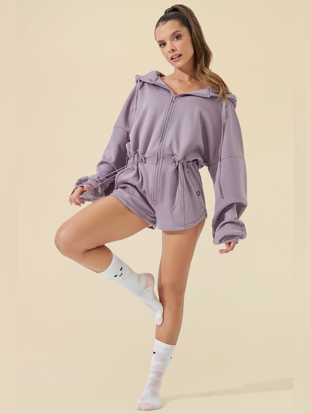 PopFlex Cloud Romper in Dusty Mauve